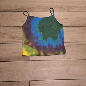 🍕Handmade tie dye crop tank🎀🦄🪻🐠🍬🍿